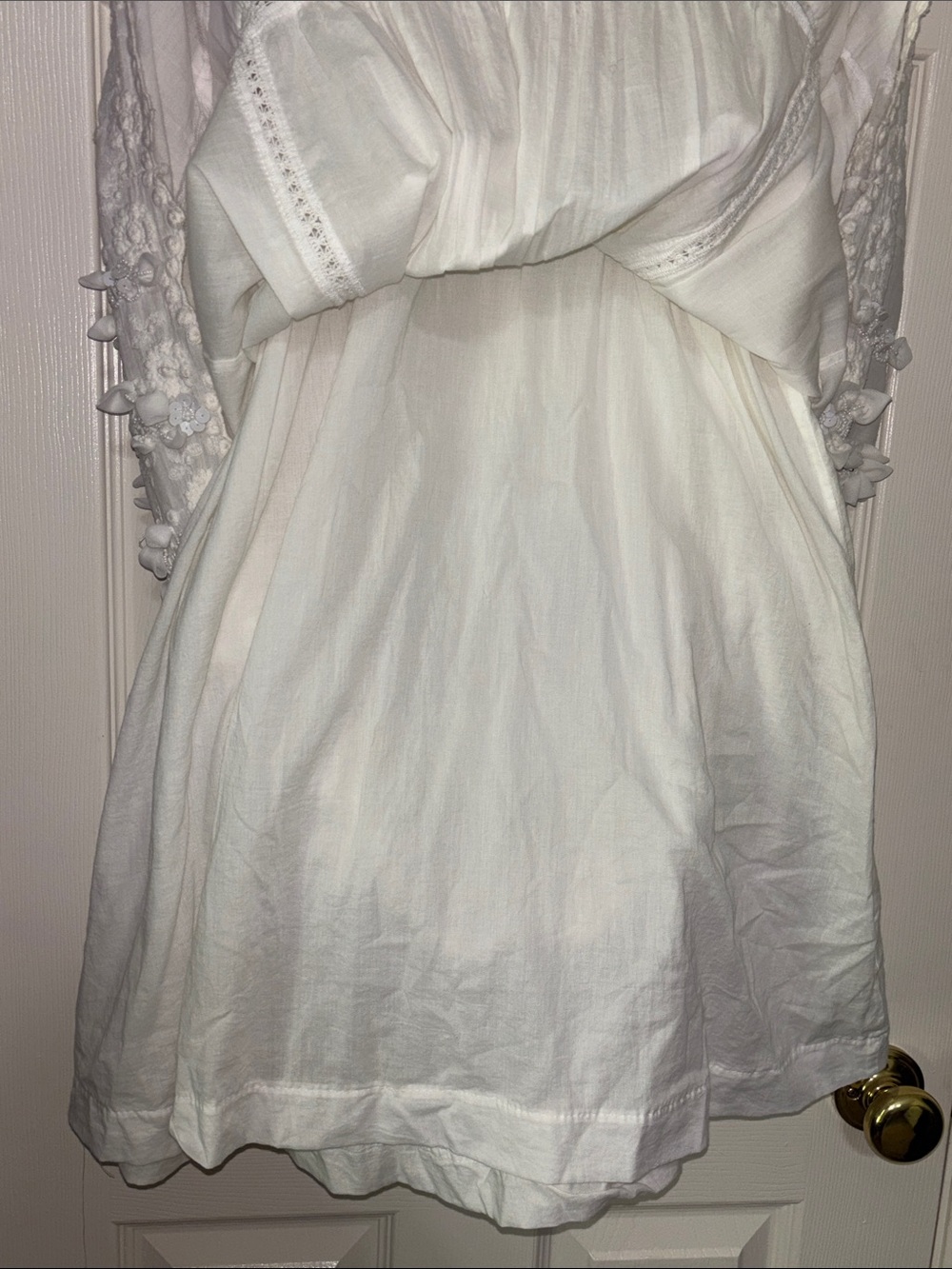 Vintage crochet and beaded Victorian, baby doll gown - Picture 7 of 7